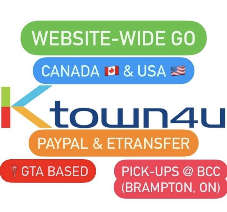 [🇨🇦 BASED] Website-Wide Ktown4u GO! (Canada 🇨🇦 &amp; USA 🇺🇸)

🐯DM me item(s) + quantity 

🐯Deadline: March 19th @ 8 pm EST

🐯2-3 payments 

🐯PayPal &amp; Etransfer👌 

🐯Open to both 🇨🇦 &amp; 🇺🇸 

🐯Brampton Pickups &amp; DOM Option