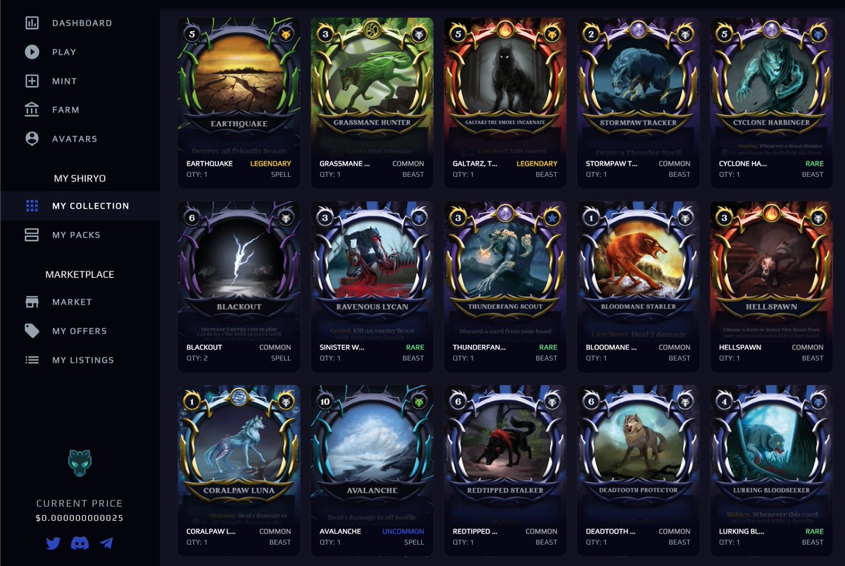 I opened some of my #Shiryo cards pack and got good beast cards and spell cards.🔥 I can't stop opening the cards packs😂 #ShiryoTCG #DApp #NFTCollection #Blockchain #P2E #PlayToEarn #NFTs #NFTGiveaways