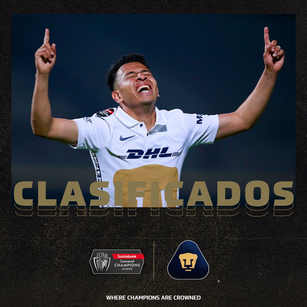 TheChampions's tweet photo. ¡Los @PumasMX lograron la remontada y están en semifinales! 🐾

#SCCL22 https://t.co/jmKh8EeonB
