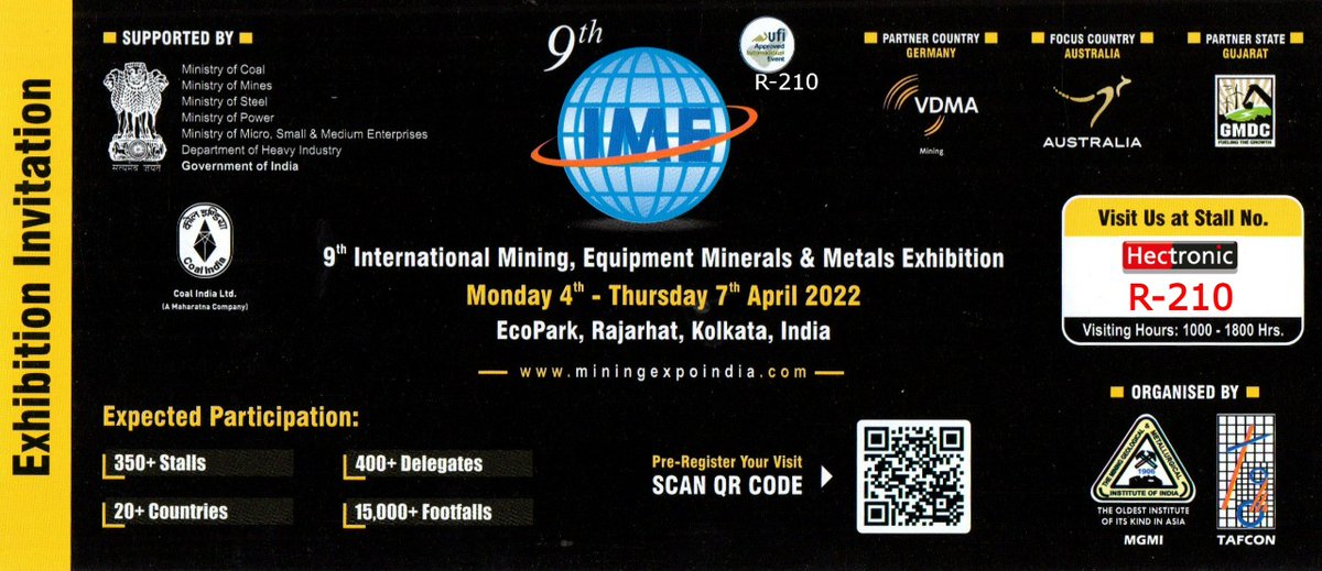 Hectronic21's tweet image. After the pandemic, the 9th IME event will bring us together. We would like to take this opportunity to present our End to End Refuelling Management Solutions.

We look forward to seeing you there at Stall No. R-210, in Hall "Red".