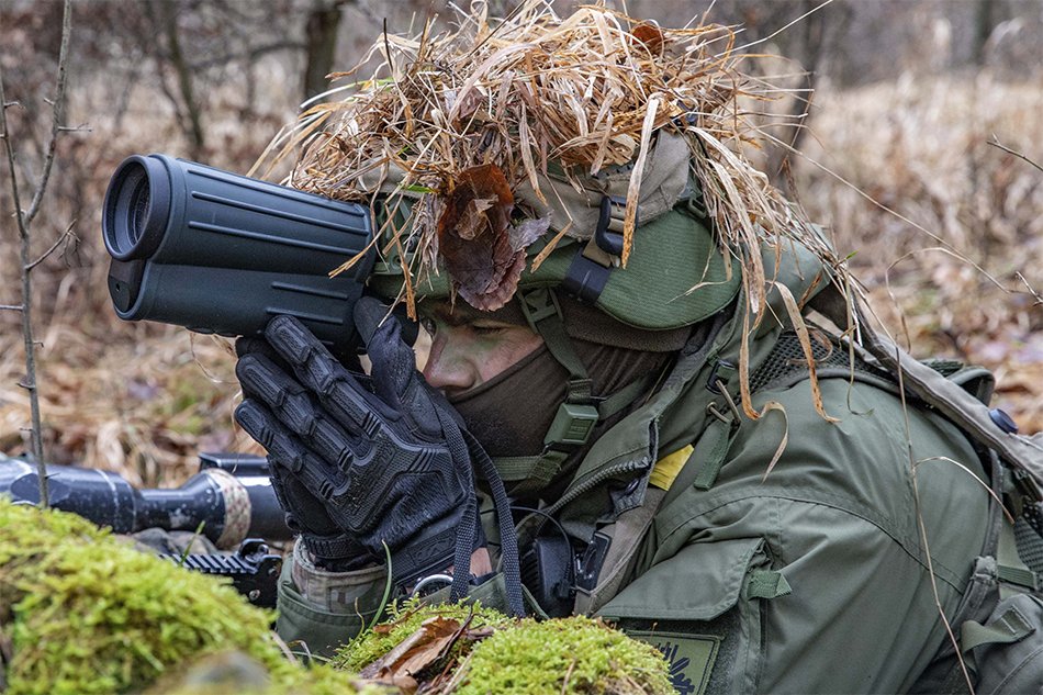 AGisalive's tweet photo. A Soldier watches for mock enemy forces 
during Exercise Allied Spirit 
in Hohenfels, Germany, Jan. 25, 2022. 

The exercise is designed to help Soldiers 
hone unconventional warfare skills. https://t.co/zMbLP5kyKP