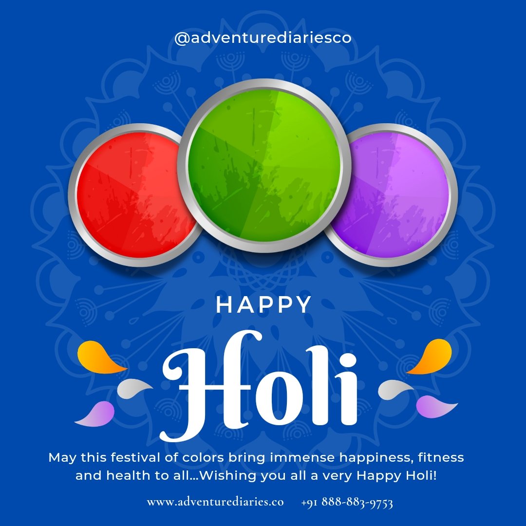 Adventure_Ds's tweet photo. Wishing you and your dear one's a very Happy Holi💜💙💚💛 https://t.co/j900ZMiSuF