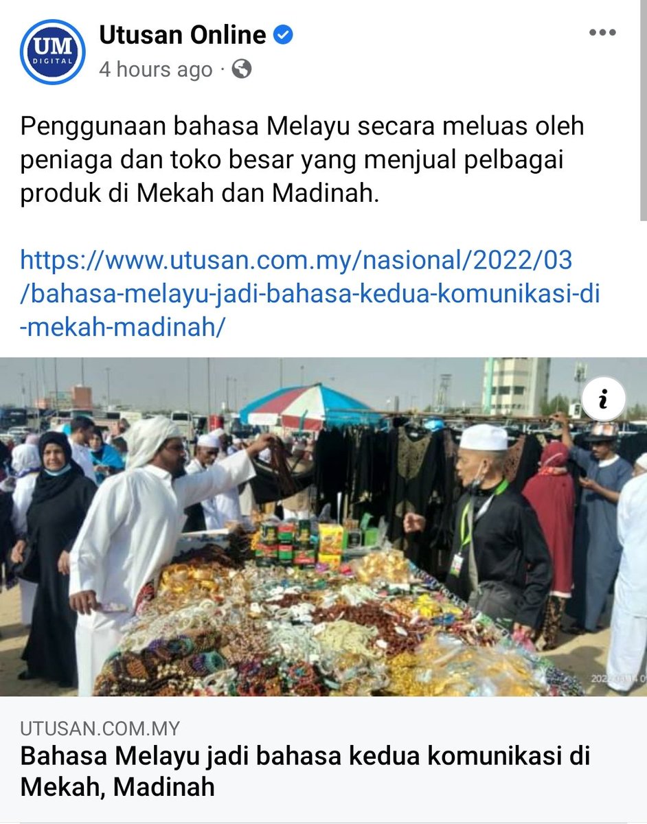 numanmazlan's tweet photo. Bahasa Melayu jadi bahasa kedua komunikasi di Mekah, Madinah. https://t.co/3Bx73ws6Wc