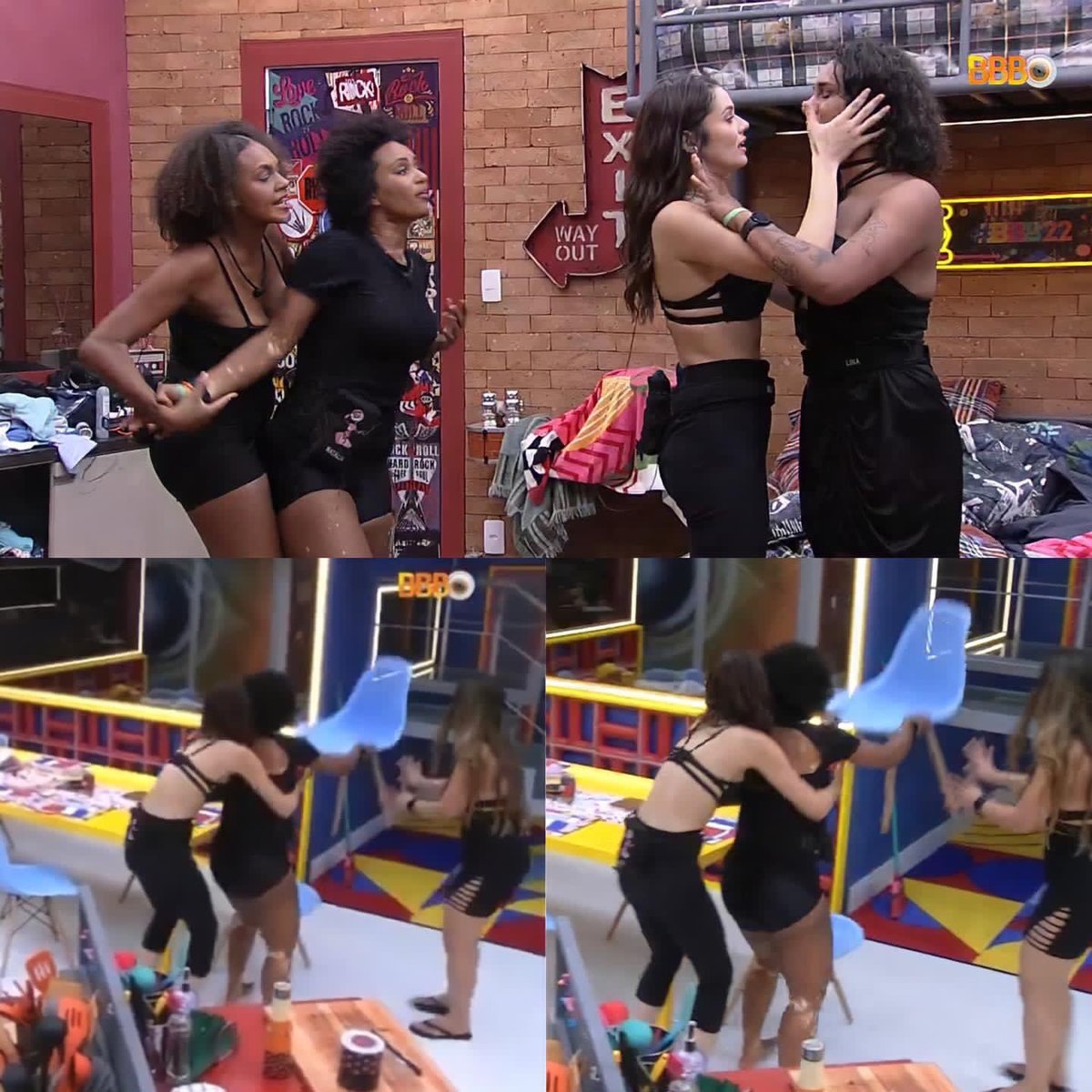 abrunacomenta's tweet photo. #redebbbMEU DEUS! Natália ficou com ciúmes da amizade de Lina e Jessi e foi pra cima da cantora com tudo. Logo depois, a designer de unhas começou a quebrar tudo dentro do quarto, depois foi pra cozinha e tacou tudo no chão. BABADO! A festa virou um velório.

#redebbb #bbb22 https://t.co/l6HXsSk0K0