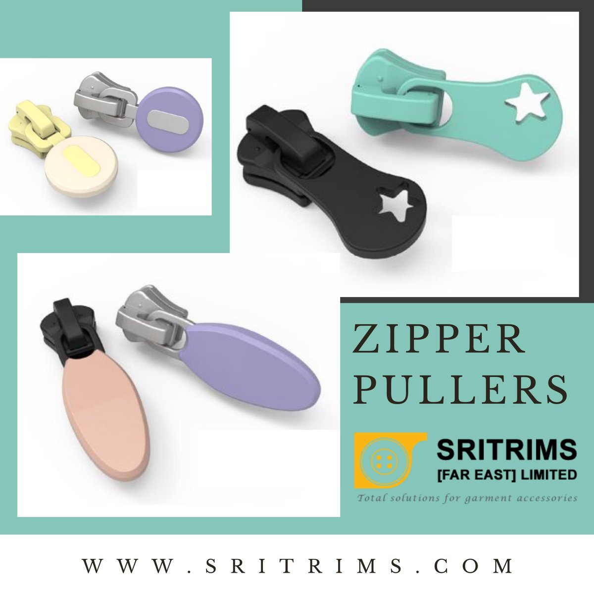 SritrimsL's tweet image. Zipper Pullers  | 👉info@sritrims.com #zipperpuller    #sritrimsfareastltd  #sritrims #garmentaccessories  #sritrimshk #sritrimsbd  #sritrimslk #lktrimsaccessories
sritrims.com