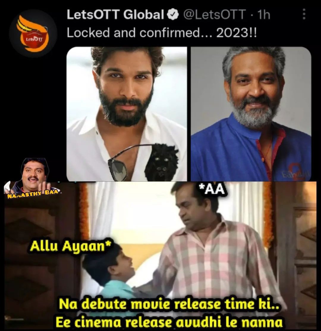 KspAAfan's tweet photo. 🤣😂 ah year announcement ki rlz ki kadu 😌 #Pushpa
#AlluArjunWithSSR https://t.co/EQvBnm13EI