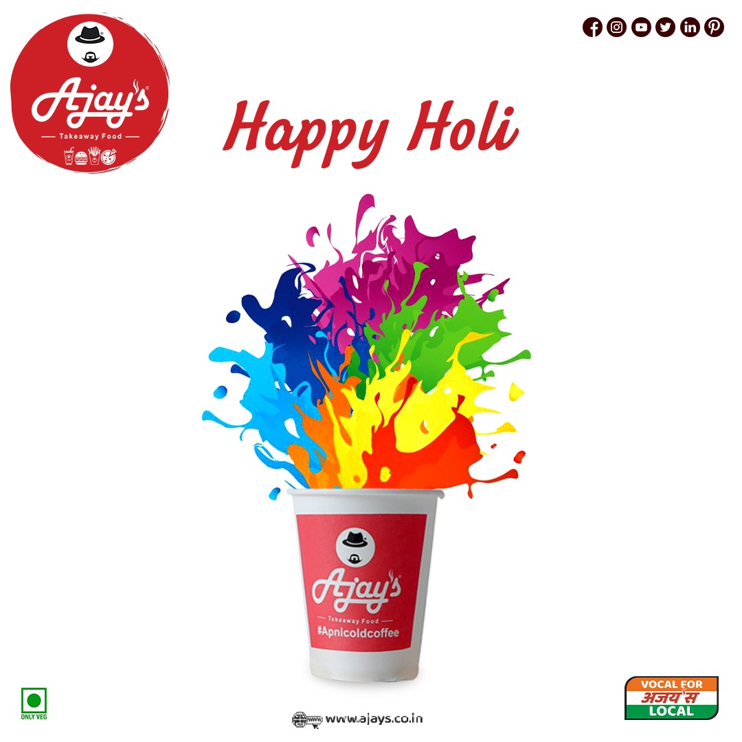 ajaysgoodfood's tweet photo. May all the seven shades of the rainbow meet up this Holi and favor your existence with joy and delight.🤗
Enjoy Holi with Ajay's..
Have a Happy Holi!
#Holi #Holi2022 #HoliFestival #HappyHoli #Rangotsav2022 #Rangotsav #FestivalOfColors #Ajays #AjaysGoodFood #FoodThatIsGood https://t.co/g92sfiu7VB