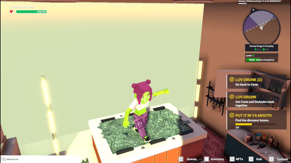 YesseIsAwesome's tweet photo. @TheSandboxGame Money! Money! Money! #SandboxAlphaS2Contest  $SAND! March 16 - Take a money bath in Snoop Dogg Mansion.  #SandboxAlphaS2 https://t.co/rkz1WYVwcq