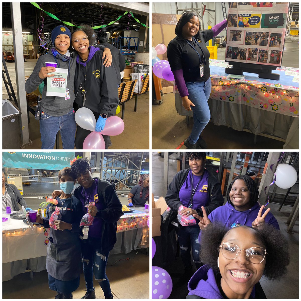 Phl Twi Safety activity today got so much love and support ! Thanks <a href="/KimMackThomas1/">Kim Mack-Thomas</a> for all the work you out in today. And thanks to <a href="/CollinsShannel/">shannel collins</a> and <a href="/BritFromUPS/">Brittany Jeffers</a>  for stopping by everyday 💜🤍 we appreciate you guys! #UPS #SAFETY #WomensHistoryMonth