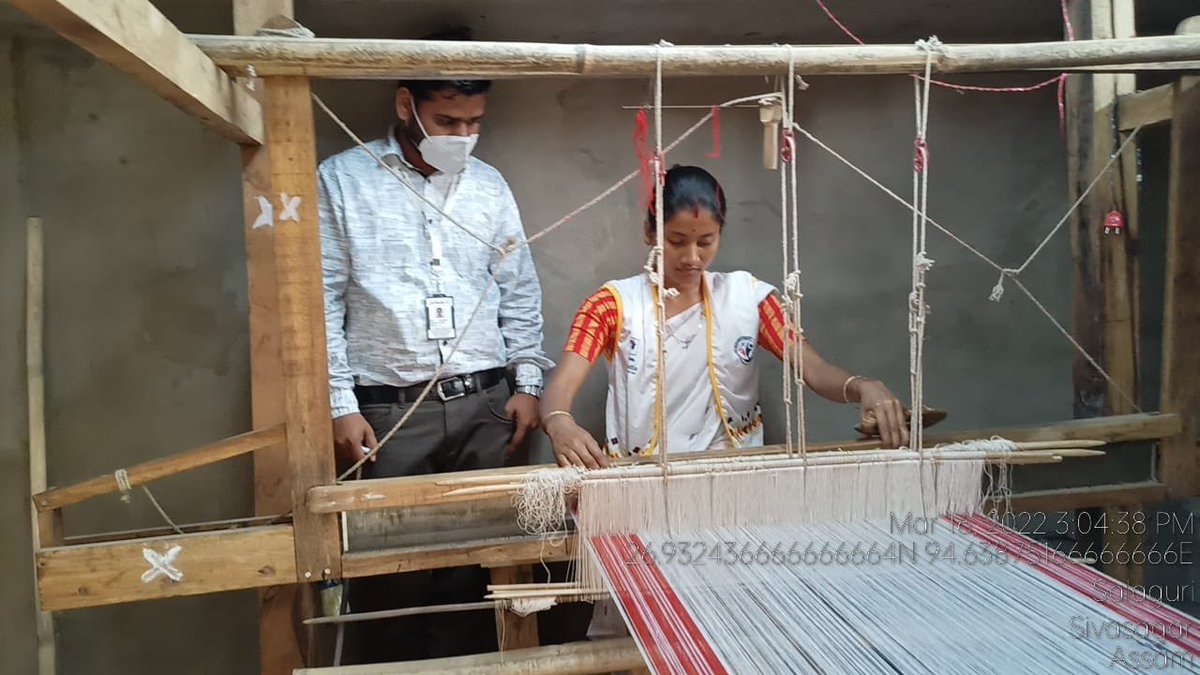 GrowPvt's tweet photo. Textile SSC ASDM Assessment conducted under Handloom Sector in Sivasagar, Assam for the job Role : Two shaft handloom weaver By Growwell on 16-3-22 @TextileSSC @NCVETIndia @MSDESkillIndia https://t.co/7yUk7nzQJ3