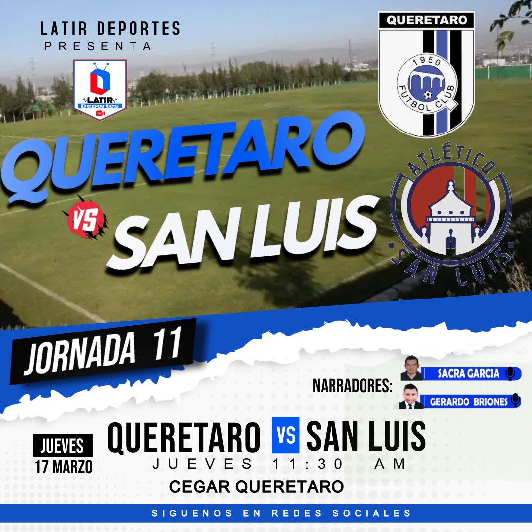 🇲🇽 #Ligamx

Continuamos en la liga Mx, con la narración de Querétaro vs Atletico de San  Luis.
