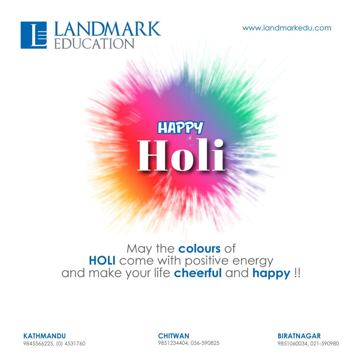 Have a wonderful Holi Celebration.
#landmarkeducation #HappyHoli2022
