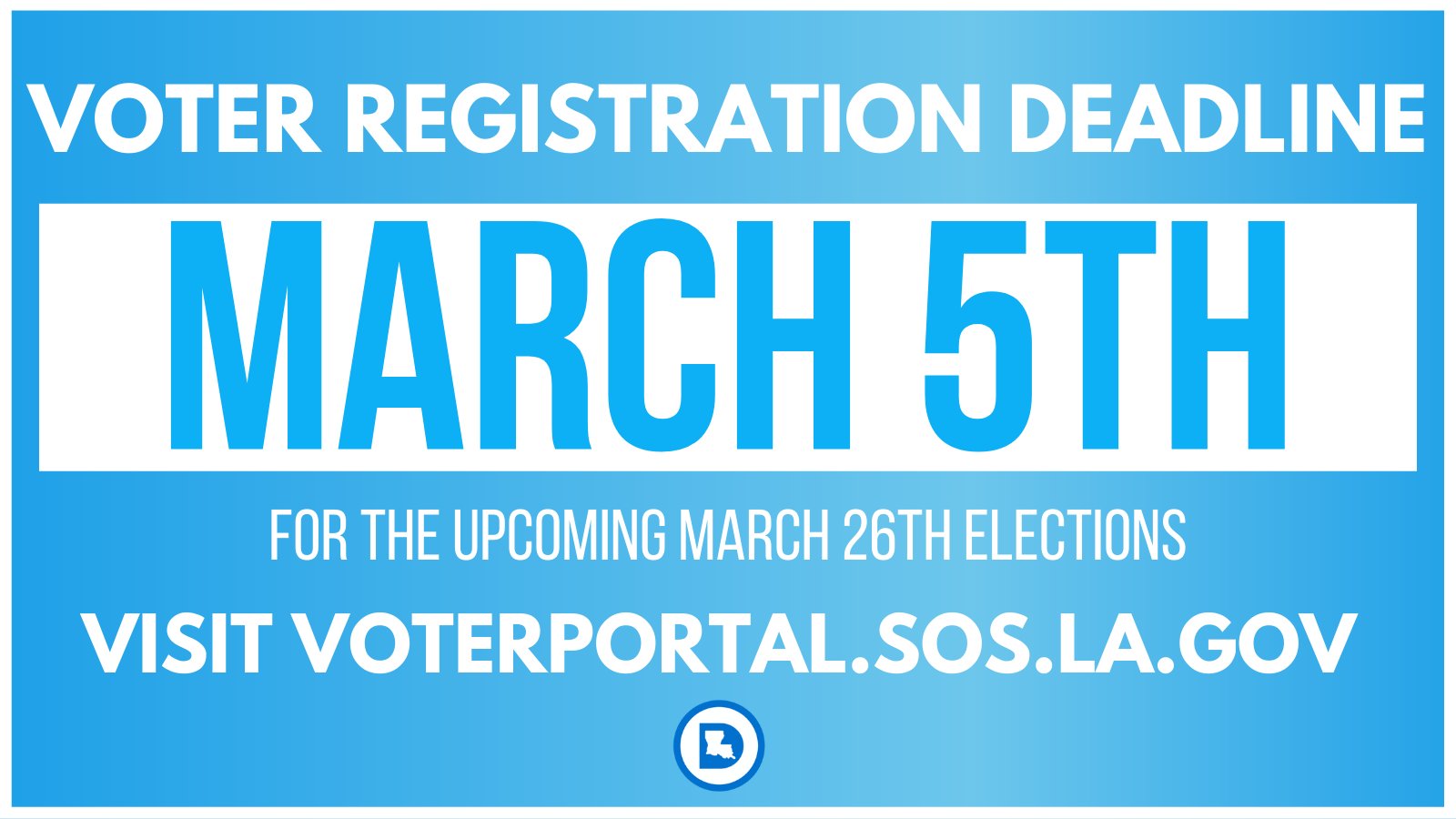 Louisiana Democrats on Twitter "REMINDER Now is the time to early