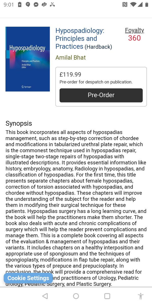 bhatamilal's tweet photo. This is the third Book on Hypospadias edited by me.First one was from Europe edited by Hadidi Second one edited by Snodgrass and Bush https://t.co/5fR7SSaWXF