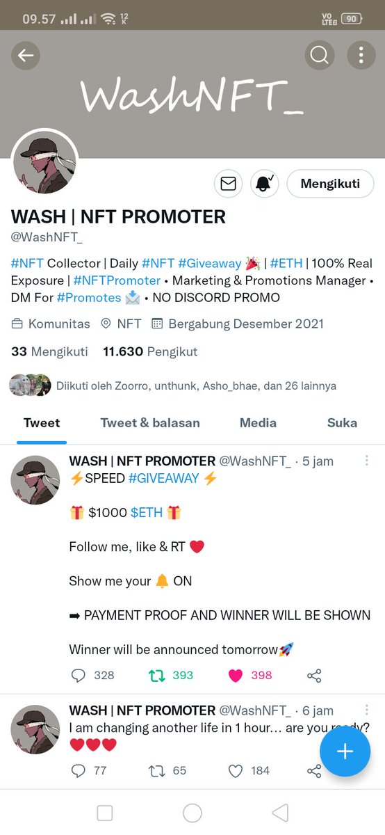 Farezh6's tweet photo. @WashNFT_ Done all https://t.co/lMYNgWFwCL