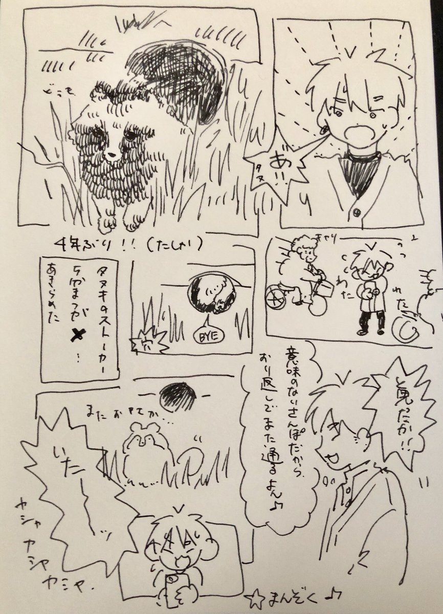 全く同じところで再開してしまったので描きました タヌもふ https://t.co/a6B32eL4AA 