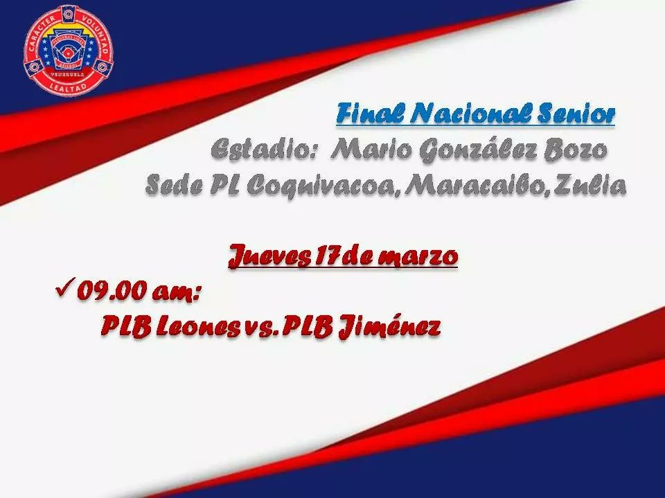 pequenasligasve's tweet photo. #FelizJueves
Este #17DeMarzo las #PequeñasLigasdeVenezuela continúan las contiendas en tres escenarios.
⚾🔥👌
Este día será para dejarlo todo en el terreno de juego y luchar por la divisa que representan en la #FinalSeniorPL y en la #SemifinalPreInfantil de la Zona A, ya que el https://t.co/kaEKoYuXKS