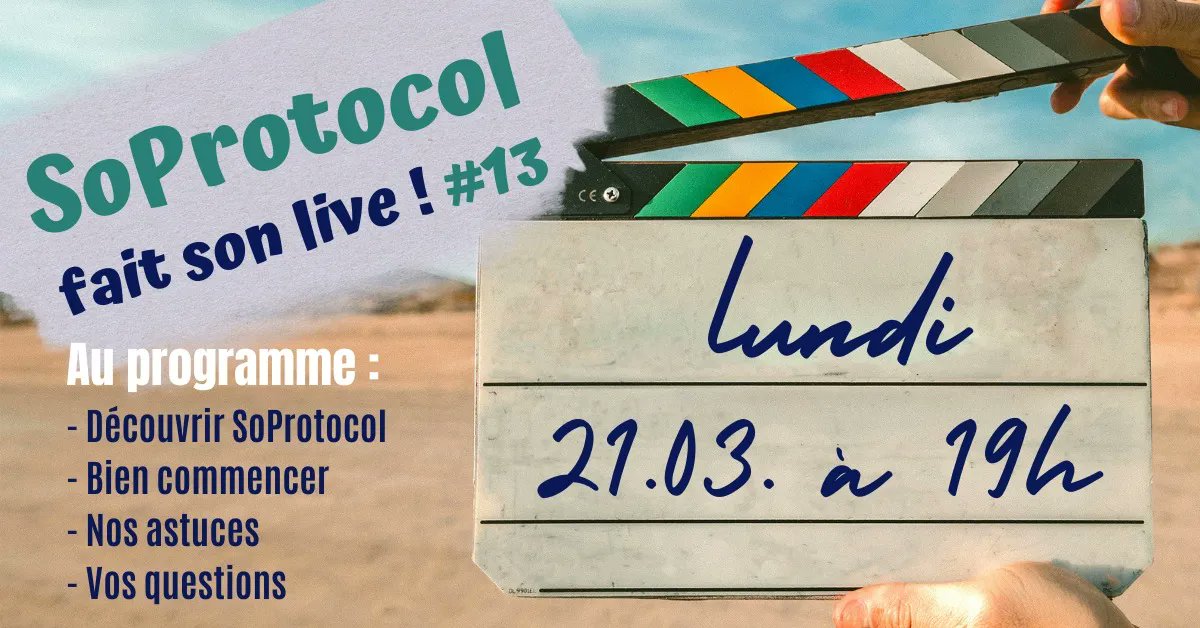 soprotocol's tweet photo. Bonjour,
‼ Il reste encore quelques places pour notre Webinaire de lundi à 19h
Nous sommes heureux de vous retrouver pour vous faire découvrir Soprotocol
Vous avez oublié de réserver votre place,  voici le lien: https://t.co/sMc8Yktx3s
Belle journée
L'équipe SoProtocol https://t.co/WR1ovgoJPu