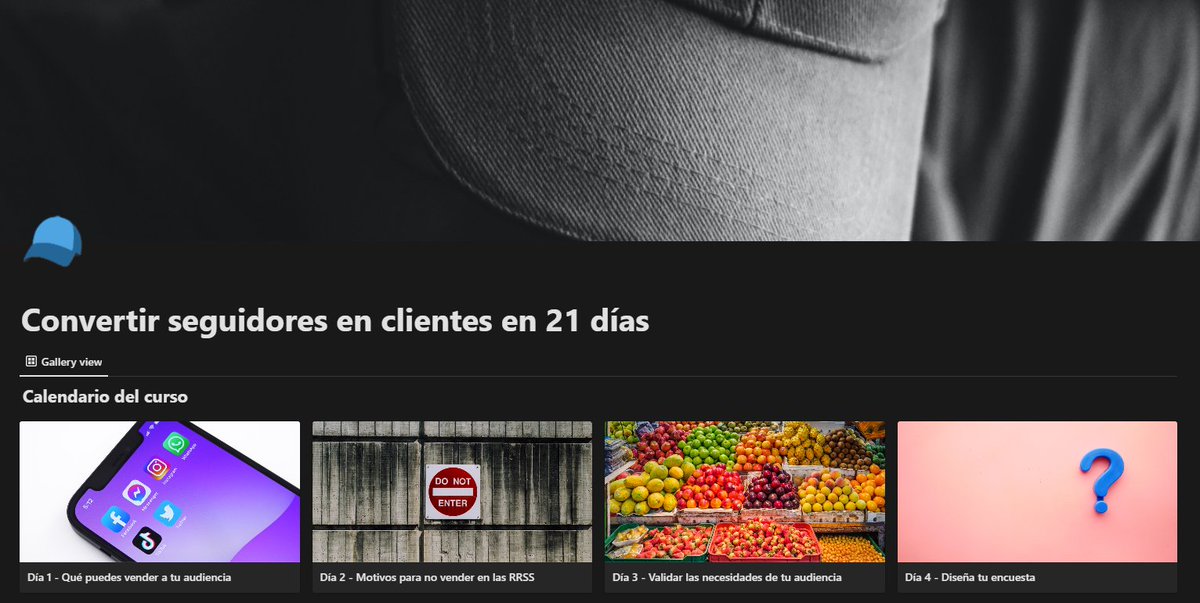 No es porque sea mío, pero está quedando MUY bien!

👉 Curso para convertir seguidores en clientes en 21 días.

Así está quedando...

👇👇