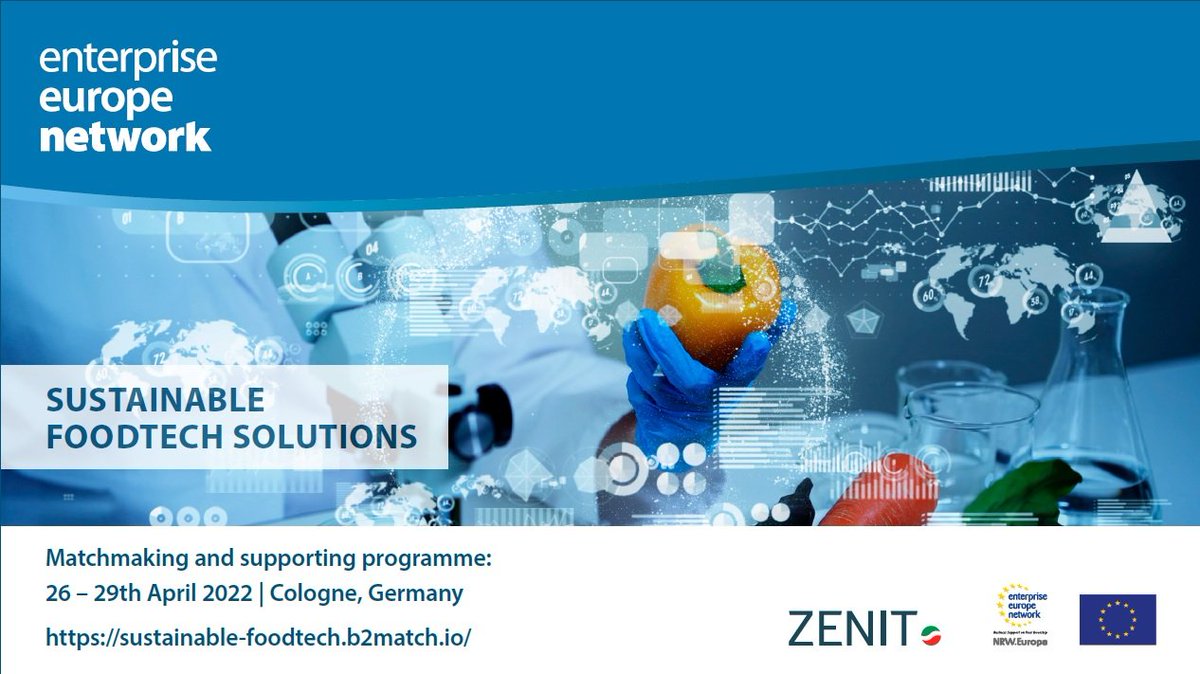 NRWEuropa's tweet photo. Finally @anugafoodtec will take place again this year. Like to be part and find new #partners in research or for #b2b activities?
Why not join us for a #hybrid matchmaking
https://t.co/mMmFhjfTHY
#EENCanHelp https://t.co/3CkhWyRu2N