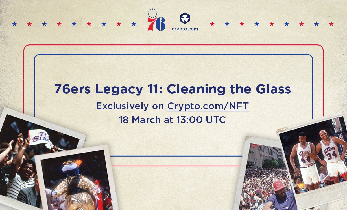 cryptocomnft's tweet photo. The 11th “76ers Legacy NFT Collection” honours Charles Barkley’s career high of 25 rebounds 🏀
 
🖼️ 3 collectibles starting at USD 300
🎁 Redeem merch + experiences 
 
⏰ 18 Mar at 13:00 UTC. 48h only

Don’t miss out 👉https://t.co/edgcJ15ViS 
 
ℹ️ https://t.co/EZE4DgQDYW
@sixers https://t.co/esd31IhQlt