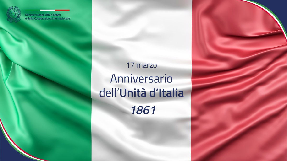 ITABucarest's tweet photo. Acum 161 de ani se înfăptuia #unificareaitaliei. Palatul #Farnesina sărbătorește acest moment împreună cu toți cetățenii italieni din Italia și din întreaga lume, la nașterea acestui stat modern.

#17martie #17marzo #Italia #Risorgimento https://t.co/lnb1SBf1zl