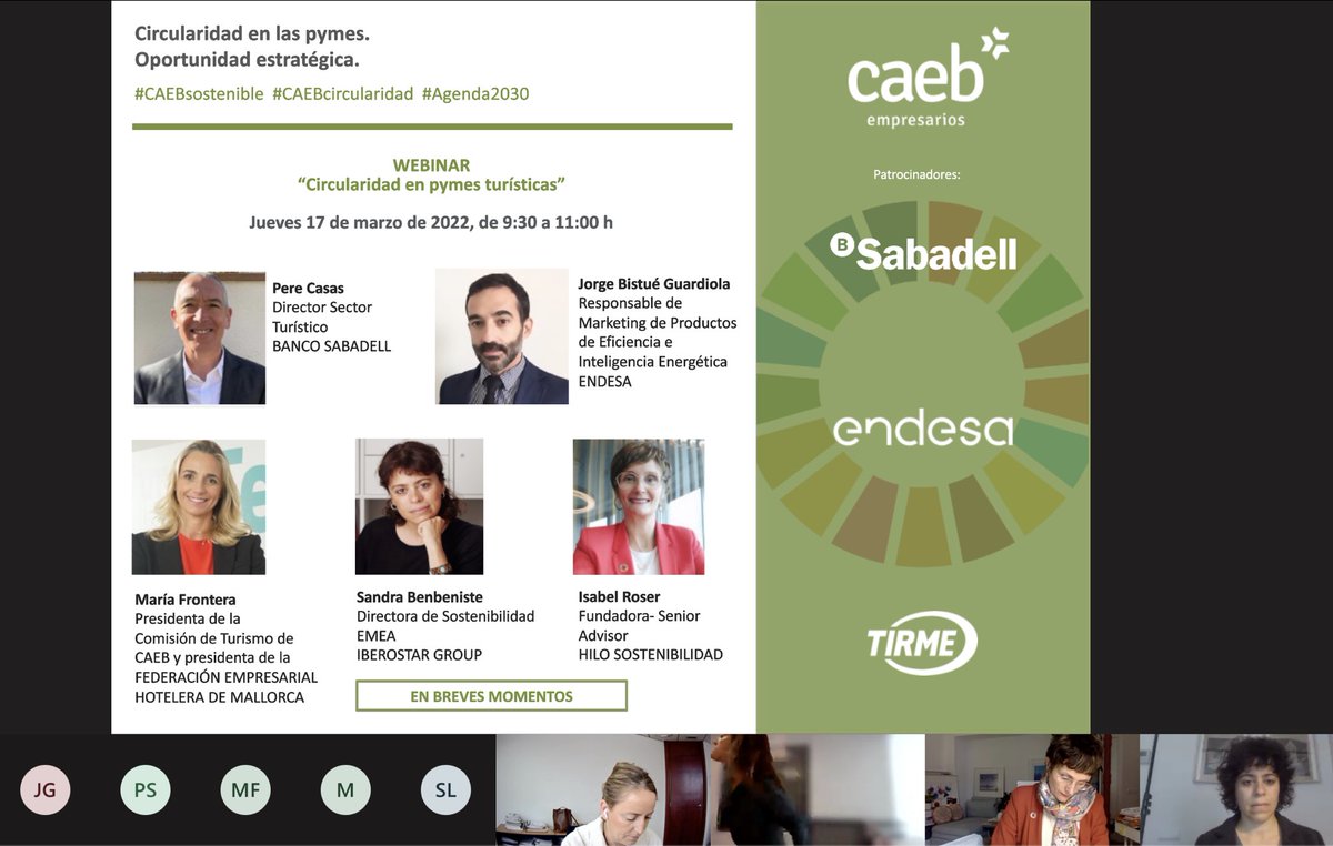 cifpjuniper's tweet photo. Matí d’Economia Circular: webinar ‘Circularidad en pymes turísticas’ @CAEB i reunió amb els socis del Projecte #CircularFP ♻️ @rio_tormes 💪 #circularidad #economiacircular #circulareconomy #Agenda2030 #formacióprofessional https://t.co/osURZt0JwJ