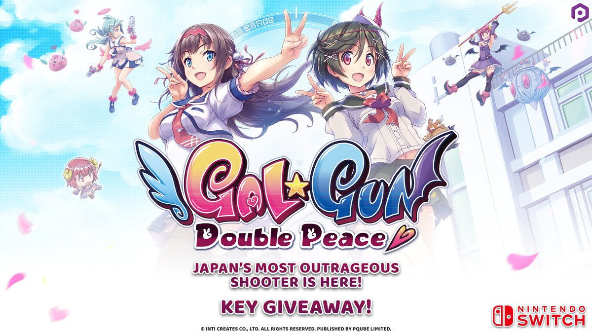 PQubeAsia's tweet photo. We managed to get 5 digital codes for #NintendoSwitch back from our mischievous prankster Kurona! 👿

To enter: 
💓 Like and Follow @PQubeAsia 
💌 Retweet using the #GalGunDP 

TODAY ONLY! 18+ https://t.co/dLAxx5mcO5