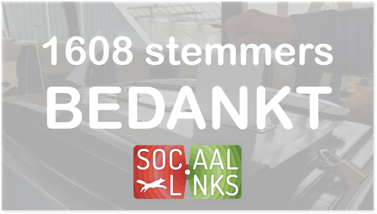 1608 stemmers (voorlopig) van <a href="/Sociaal_Links/">SociaalLinks</a> tige tank Dankzij jullie blijven we @thusyndantumadiel