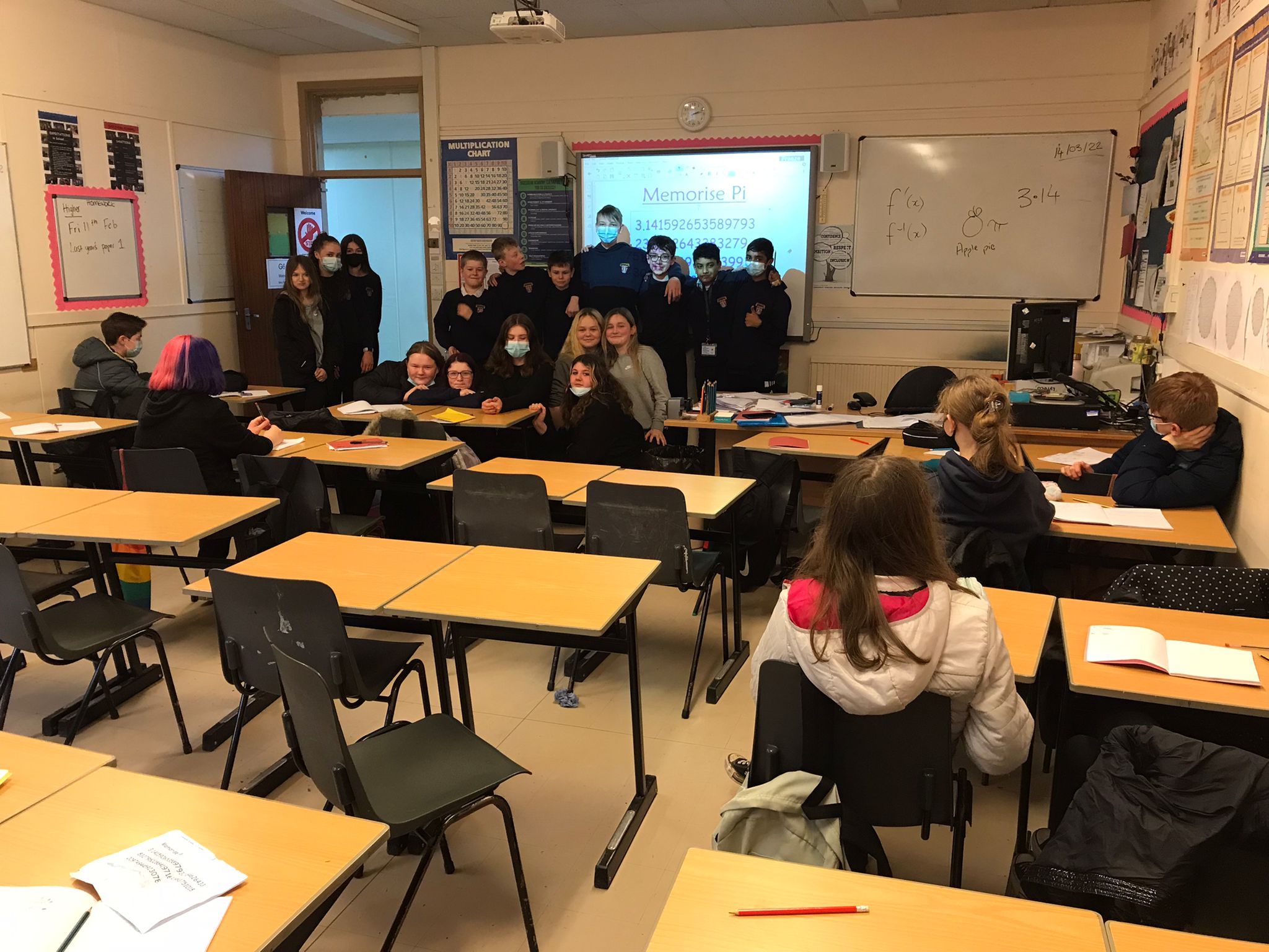 Hazlehead Academy Maths & Numeracy on Twitter "Belated Pi day celebrations from 1BA & 1GA. Well