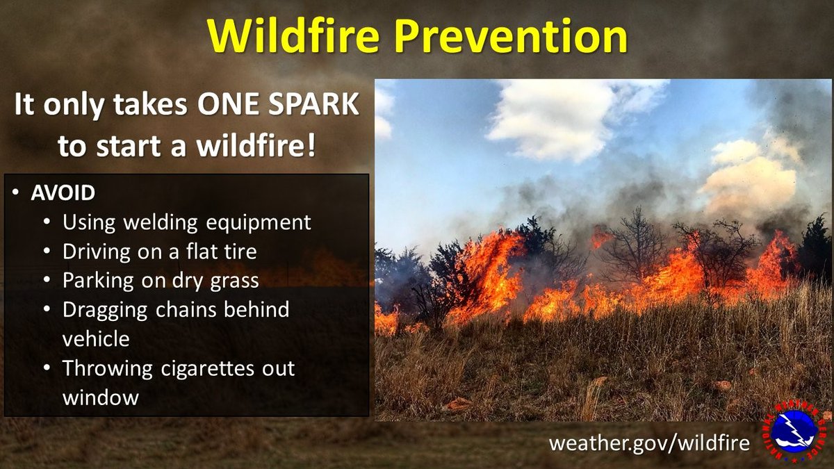 Extreme fire weather today with the possibility of dangerous wildfires. Most fires caused by people doing stuff preventable, careless or frankly stupid. This is NOT THE DAY to be welding outside, parking in tall grass, etc. Lets keep fire crews &amp; our neighbors safe! #sjtwx #txwx