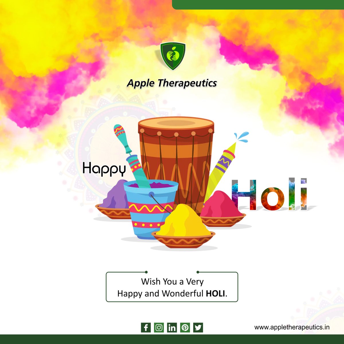 AppleThera's tweet photo. May this Holi bring your loved ones closer and you may fill with colours of love and happiness. Wishing you a very Happy Holi!

#holi #Holi2022 https://t.co/kkjNzf8dh3