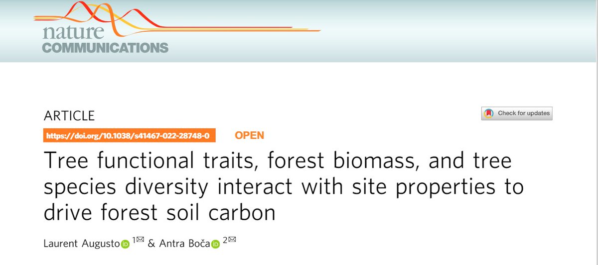antraboca's tweet photo. The effectiveness of forests to increase soil organic carbon depends on its composition in tree species and on local conditions - https://t.co/GQtryMuNU7 @LLU_lv https://t.co/eJIck57KGd