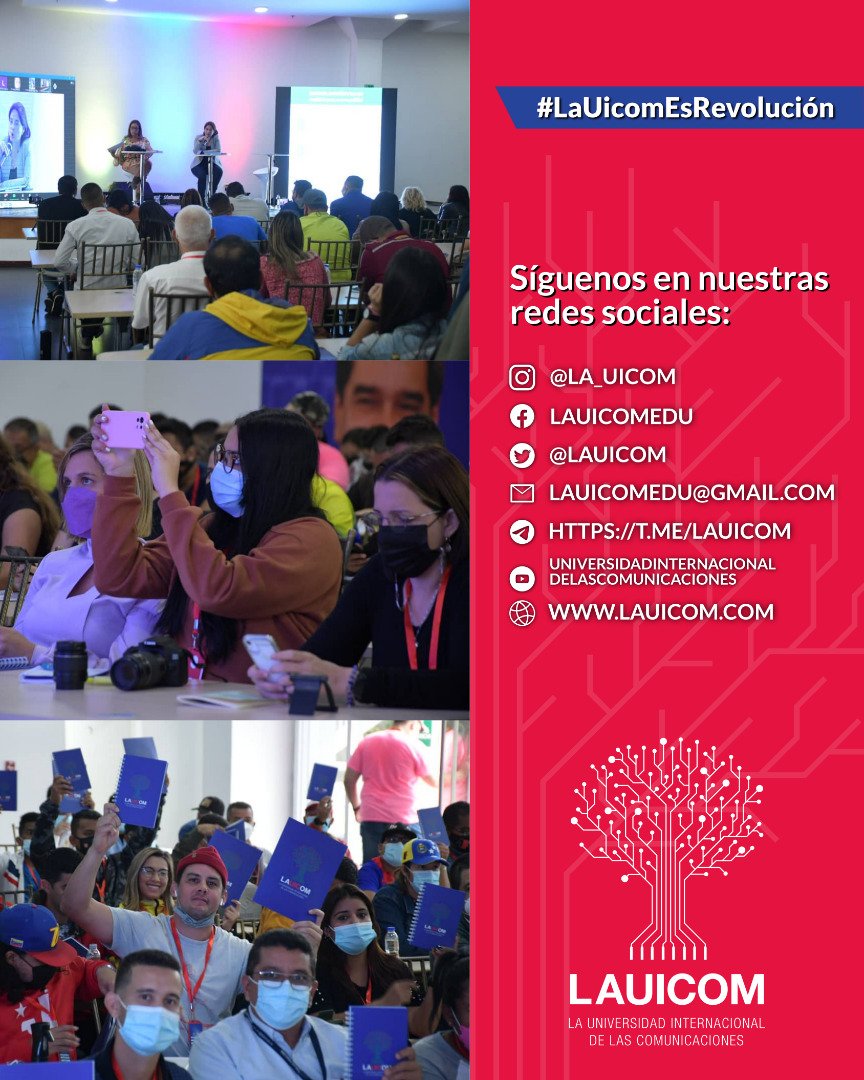 lauicom's tweet photo. Te invitamos a seguir y compartir todo el contenido que estaremos publicando en nuestra plataforma digital. 

¡Vamos a la batalla comunicacional con la etiqueta #LaUicomEsRevolución! 

¡Comunicación para la Liberación! https://t.co/1SifPxhCB3