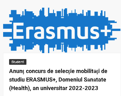 UMFSTGM's tweet photo. New academical exchanges available, check them out on https://t.co/Bs85cFlIaR #ErasmusPlus #Romania #UMFST #education https://t.co/j1JaHFKgZ2