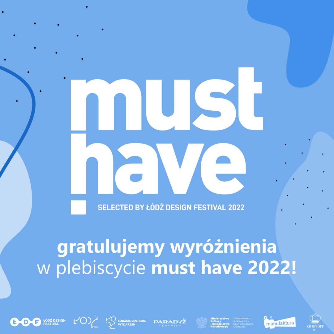 Poznaliśmy produkty wyróżnione znakiem jakości 𝒎𝒖𝒔𝒕 𝒉𝒂𝒗𝒆 w 12. edycji plebiscytu: musthave.lodzdesign.com/pl/wyroznieni/…

We got to know the products awarded with the 𝒎𝒖𝒔𝒕 𝒉𝒂𝒗𝒆 quality mark in 12th edition of plebiscite: musthave.lodzdesign.com/en/must-have-a…