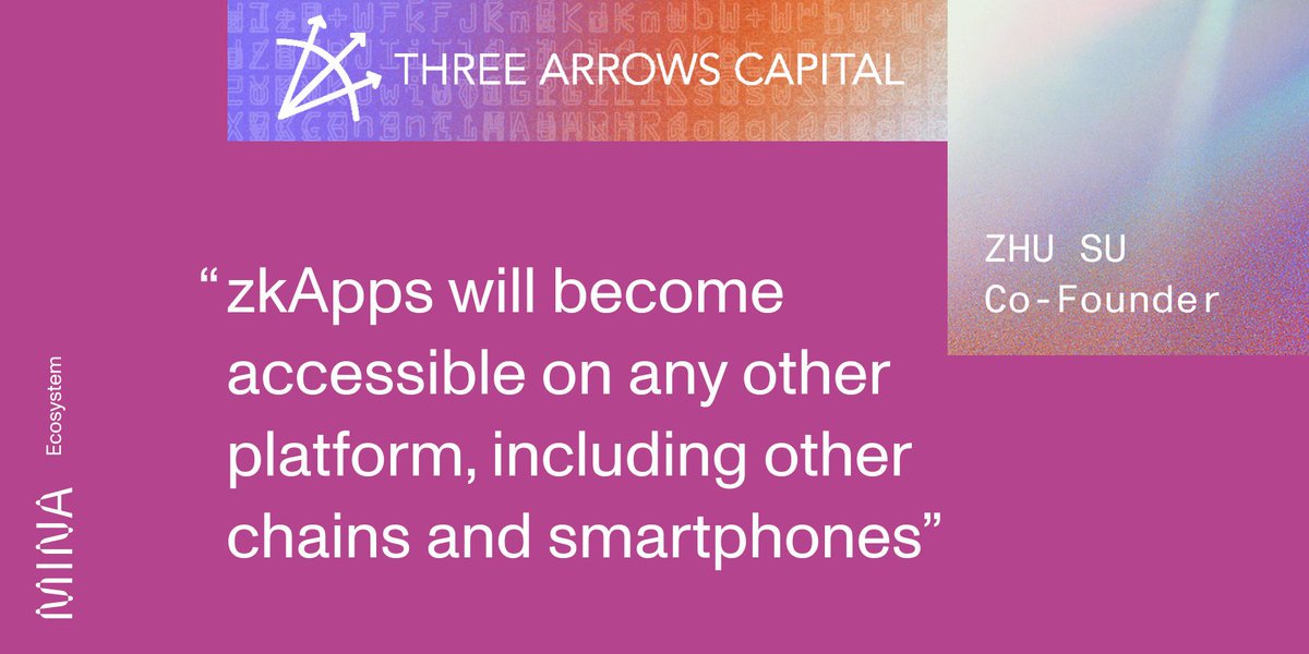 Get ready, #zkApp developers! 

See why <a href="/zhusu/">Zhu Su</a> at Three Arrows Capital decided to double down on their support of the Mina ecosystem. 👉 minaprotocol.com/blog/92m-raise…
