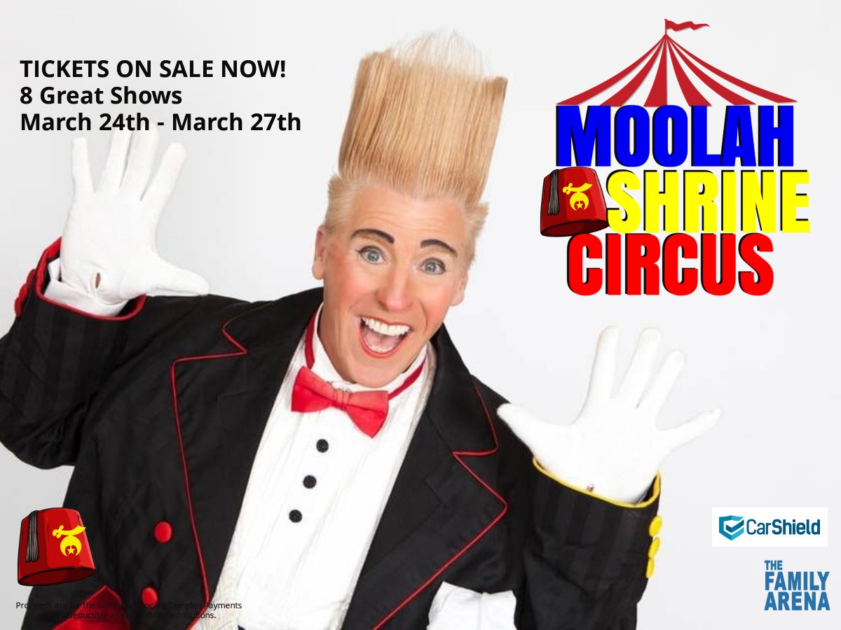 moolahcircus's tweet photo. Moolah Shrine Circus! 
Join the fun and excitement. 
https://t.co/ytISCviBzd 
#circus #familyarena #entertainment 
#clowns #familyfun #bello #bellonock #daredaughter https://t.co/FVsPCKLBPI