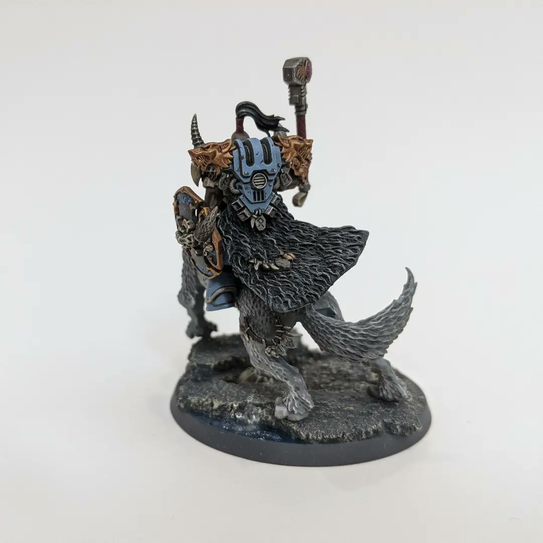 Gerry_B63's tweet photo. This is my take on Engir Krakendoom, Wolf Lord of the Seawolves. I had such a great time making this mini. It was an idea that had been sitting in my head for a long time and I had a pretty blank canvas to work with 
#spacewolves
#WarhammerCommunity
#warmongers
#PaintingWarhammer https://t.co/uQ8UQle7cc