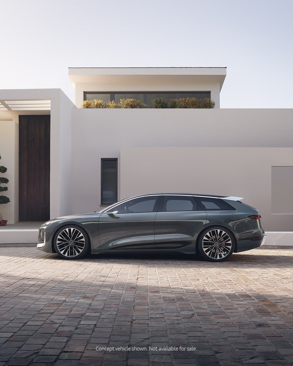 Audi's tweet photo. Form and function in perfect harmony. Discover the new Audi A6 Avant e-tron concept. See more at: https://t.co/7nOZp2Suag #FutureIsAnAttitude #Audi #concept #emobility https://t.co/WJfPHStzgc