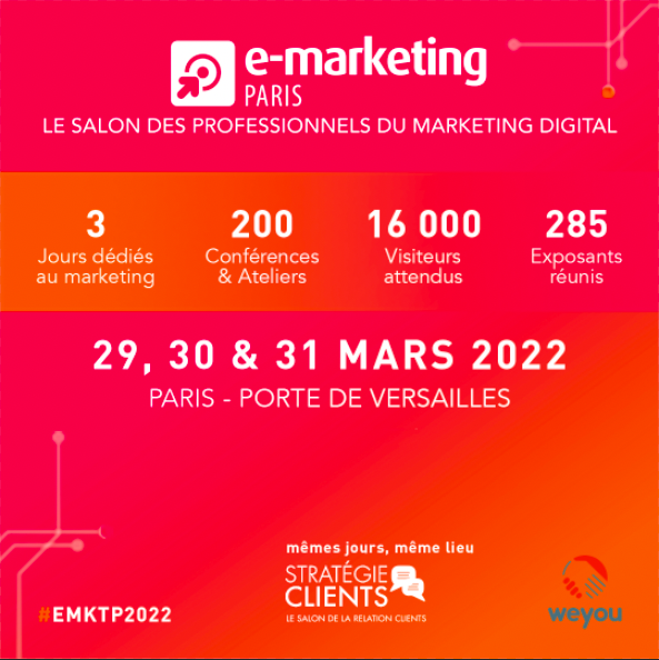 SQUADATA's tweet photo. Le #salon E-Marketing ouvre ses portes le 29 mars à Paris-Portes de Versailles, nous sommes heureux de pouvoir vous retrouver au village du CPA stand numéro 4 ! 🙋
Demandez votre invitation dès maintenant ➡ https://t.co/xlJiQswn2G https://t.co/kB1weQJ8al
