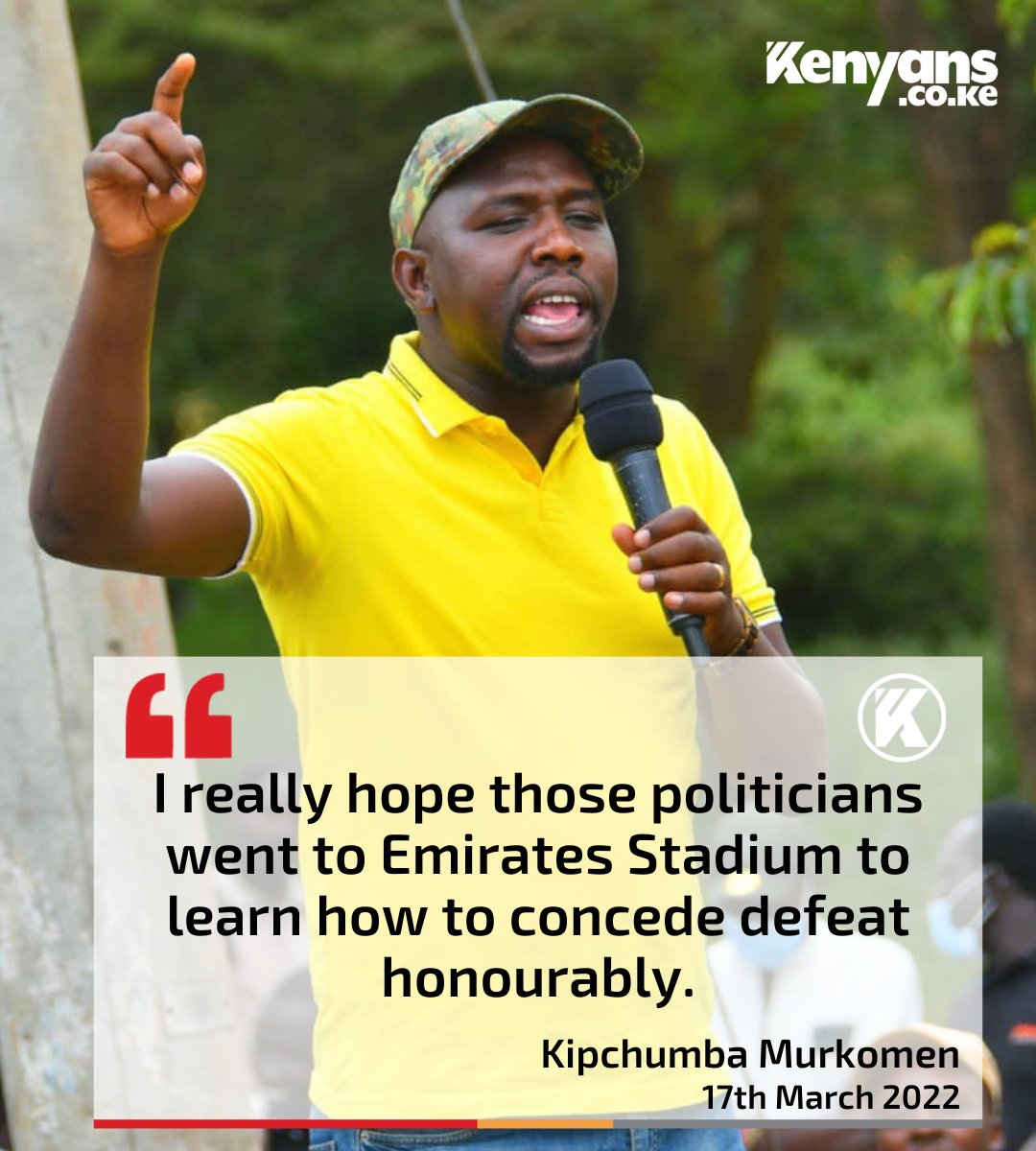 Kenyans's tweet photo. Kipchumba Murkomen hits out at Raila and the Azimio team after Arsenal's loss. https://t.co/ILf0FZLuPK