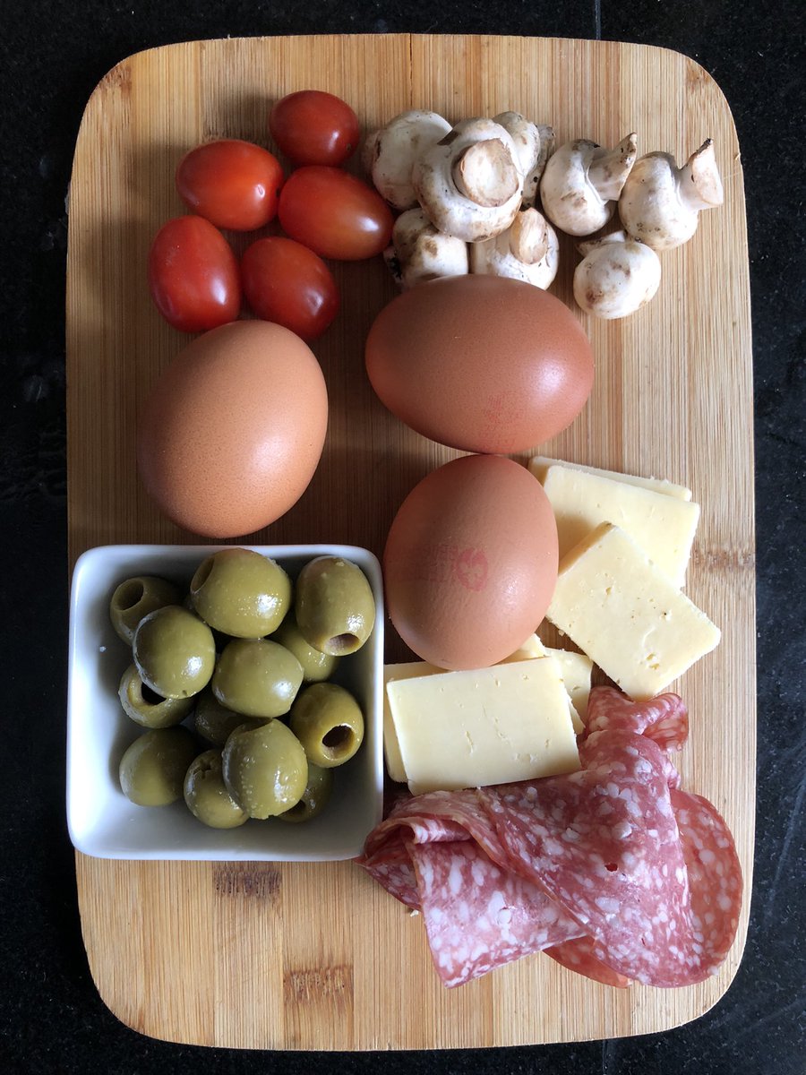 ketomined's tweet photo. #paddysday special #break_fast baked eggs cheese salami and a few friends #keto #lowcarb #IF https://t.co/4jRDmzdioV
