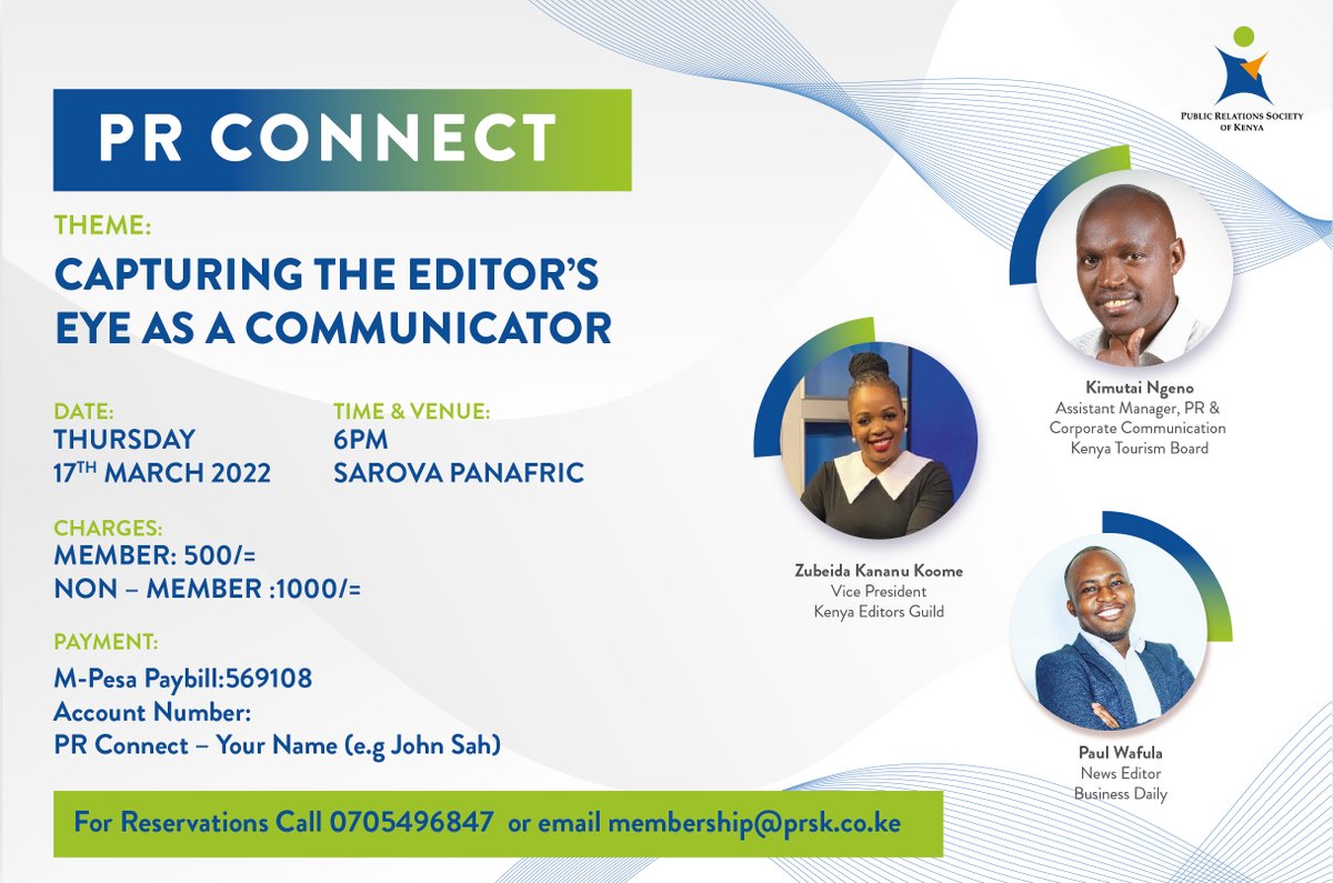 prskkenya's tweet photo. It's all systems go #TeamPR!
All roads lead to Sarova Panafric this evening folks. Have you booked your slot? Join us for riveting discussions and a networking session afterwards. See you then! https://t.co/JqPu0EnBq3