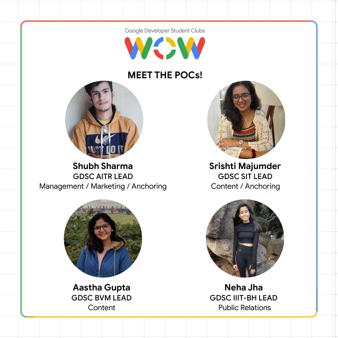 gdscwow's tweet photo. "The strength of the team is each individual member. The strength of each member is the team." 
Meet the faces behind the grand success of GDSC WoW! Months of preparations and discussions 😍✨ a rollercoaster ride with people from various states and backgrounds!!I🤩
#teamgdscwow https://t.co/uhKmqAMkPJ