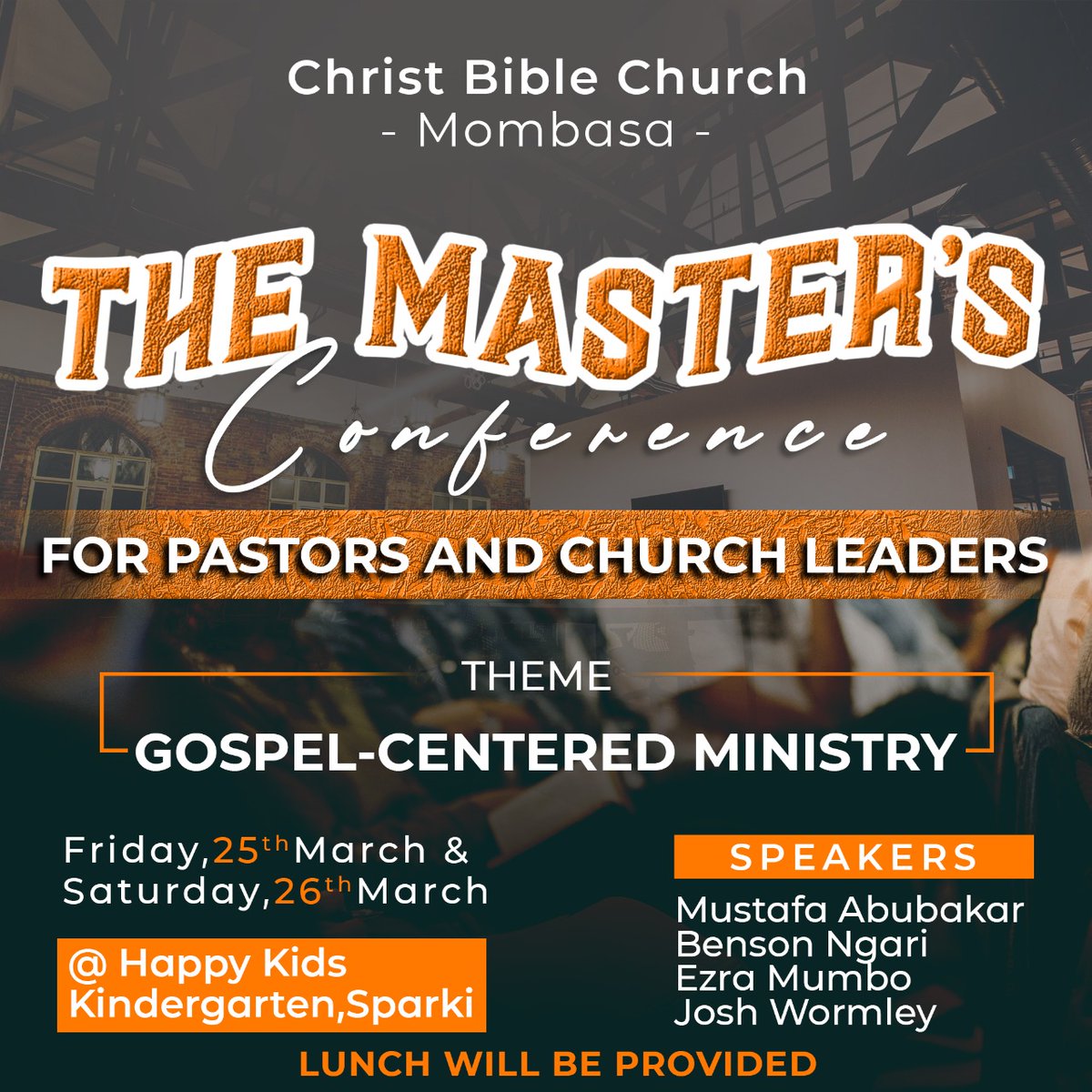 NgariKariuki5's tweet photo. #GospelCenteredMinistry
#MastersConference
#CBCMombasa
Kindly confirm your attendance on 0702857911. https://t.co/6C7veSWOcW