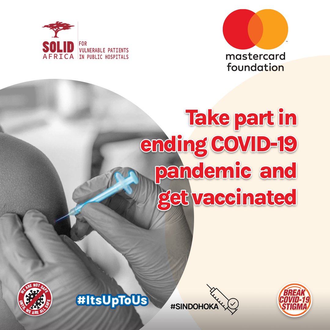 SolidAfrica's tweet photo. We are protecting ourselves and each other when we get vaccinated. Get vaccinated today at your nearest vaccination center.

#Sindohoka
#ItsUpToUs https://t.co/LUzOwGBz1I