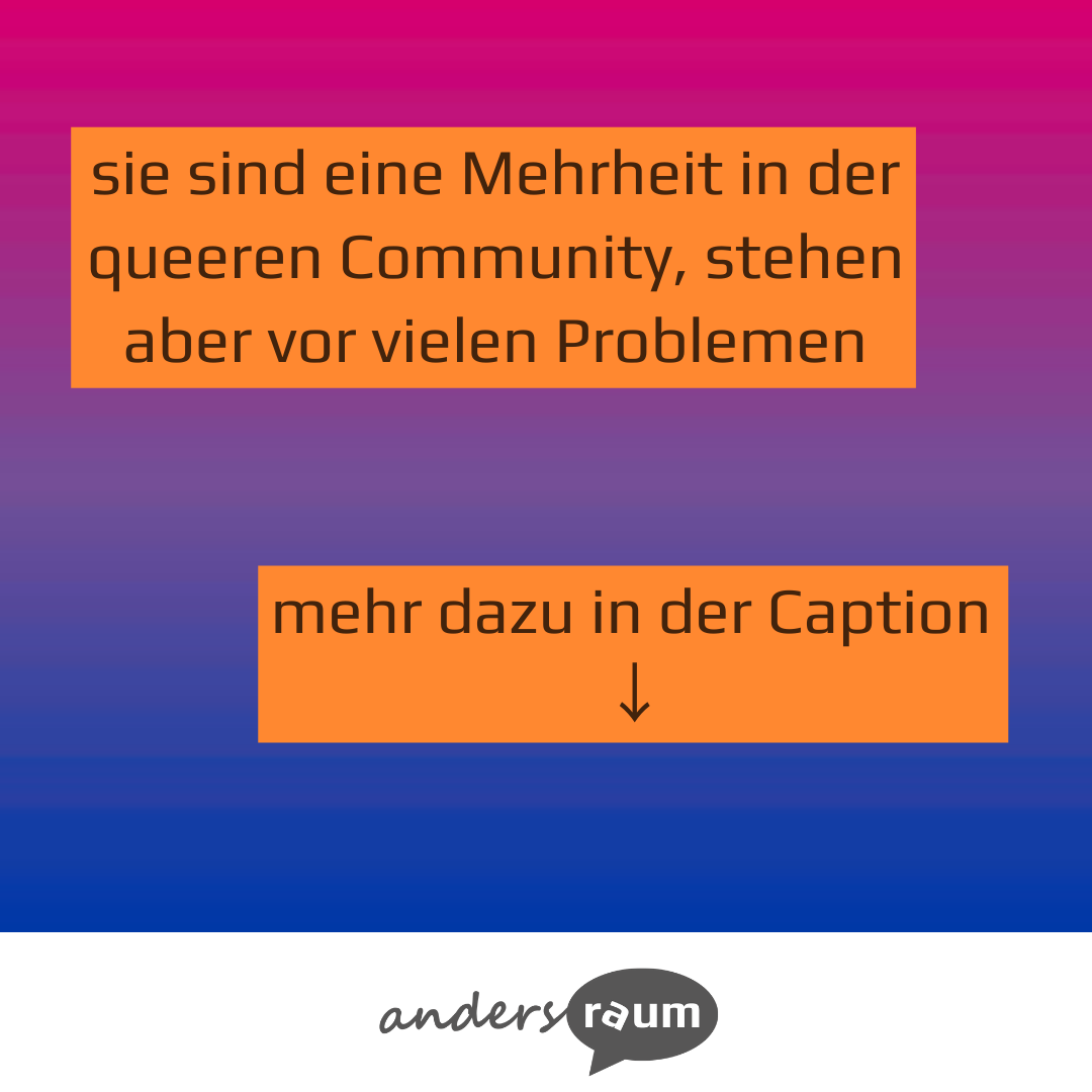 Durch Diskriminierungen, Unsichtbarkeit &amp; Verstecken leiden bi+ Menschen überdurchschnittlich oft an psychischen Erkrankungen. Der #bihealthmonth möchte genau darauf aufmerksam machen: #bi+ Menschen sollten ein genauso glückliches Leben führen dürfen, wie andere auch!