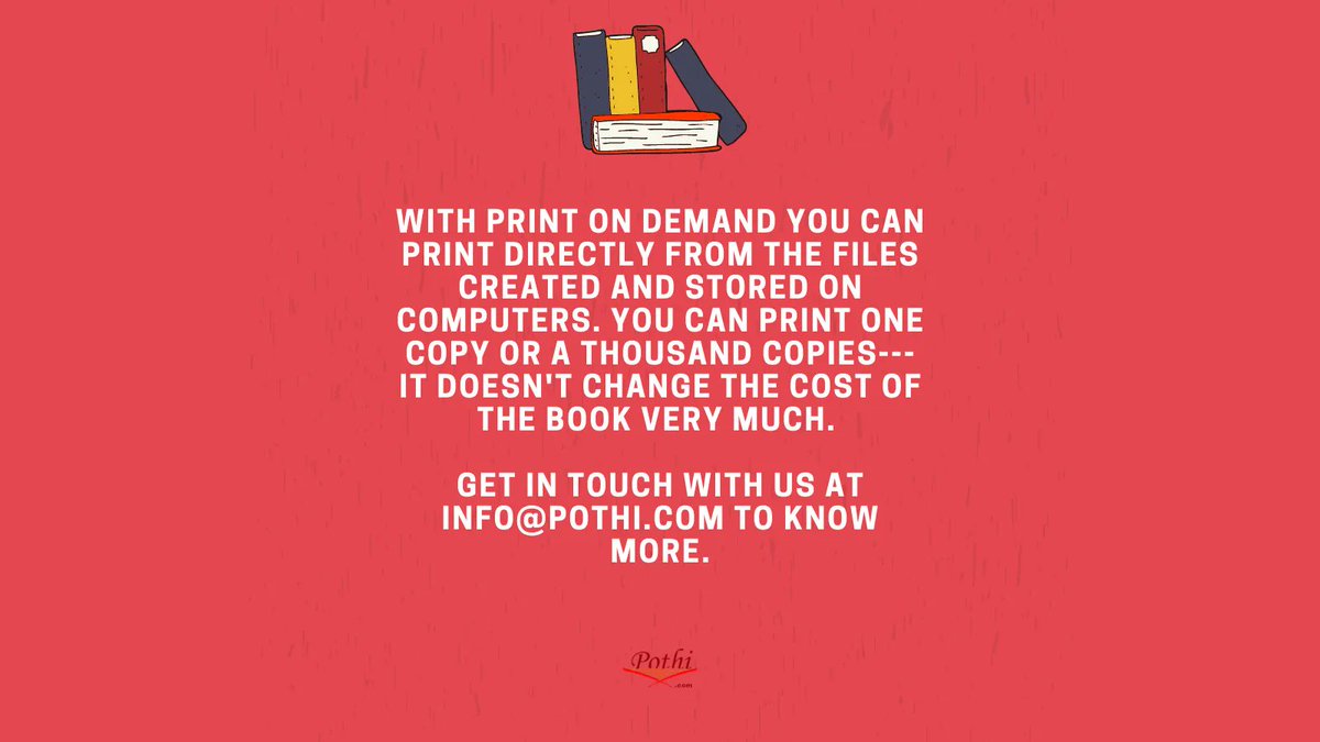 pothidotcom's tweet photo. Print on Demand takes out the pain in publishing. Self-publish your book with us! #printondemand #pothidotcom #books https://t.co/F1jMHxtA8W