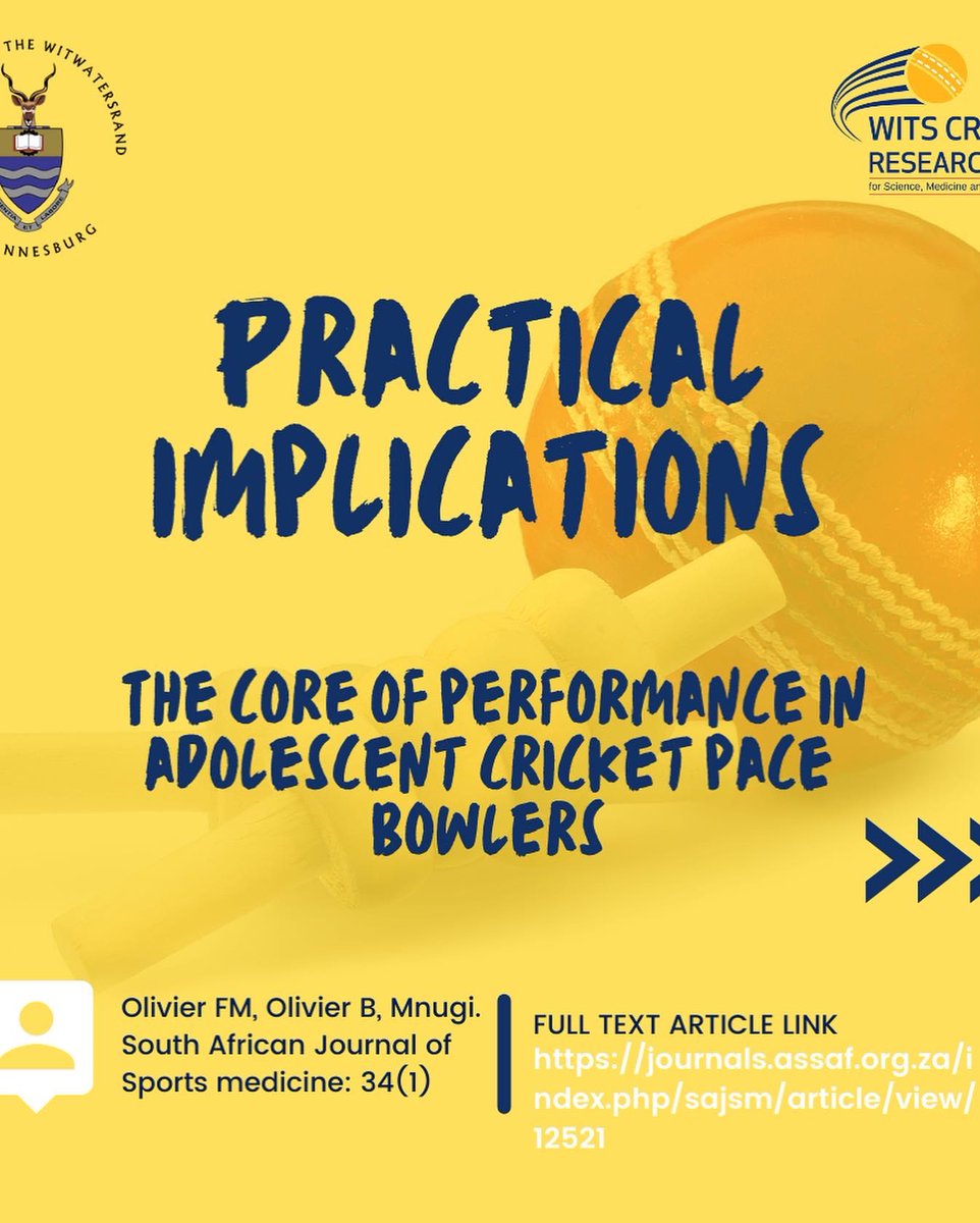 WitsCricketRH's tweet photo. Stronger trunk muscles can affect bowling performance. Including strength endurance type exercises in bowlers conditioning programmes can therefore not only help prevent injury but also booste performance. 
 #coretraining #bowling #injury#cricket@WitsCricketRH @BenitaOlivier https://t.co/9qtxINEwn6